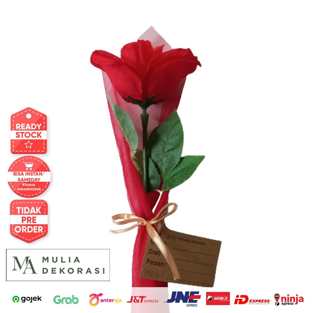 ID BUCKET BUNGA MAWAR LENGKAP DENGAN KAIN TILE PITA GREETING CARD LAMARAN NIKAHAN