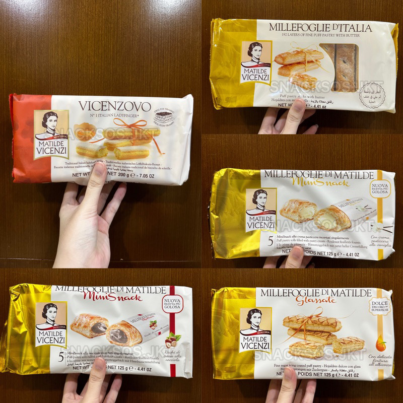 

MATILDE VICENZI MILLOGLIE SNACK PUFF PASTRY CHOCOLATE / VANILLA