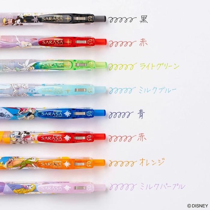 

Zebra Sarasa Disney Fantasy Peter Pan Frozen Tangled Mickey Gel Ink Pen 0.5mm Pulpen Limited Edition