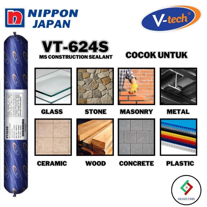 Ready- Sealant Sosis Vtech Nippon Sealant Ms Construction Vt-624 Sealant Acp Lem Marmer 600Ml