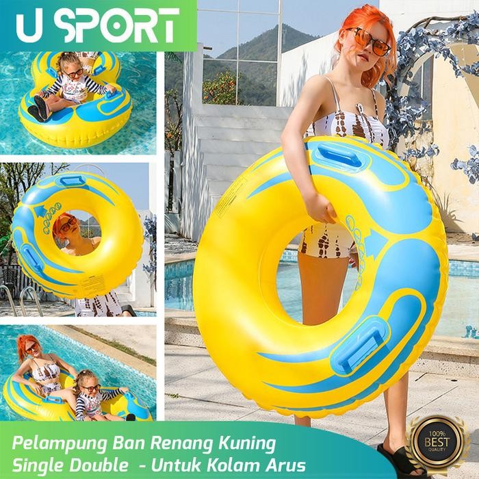 Terlaris Pelampung Ban Renang Kuning Single/ Double Untuk Kolam Arus