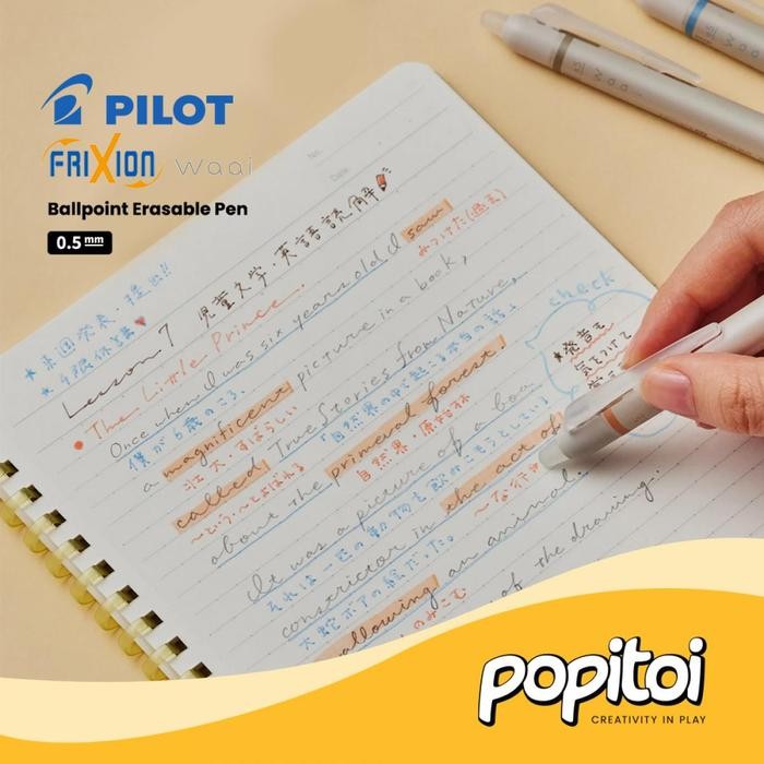 

Pilot Frixion Waai Ballpoint Erasable Pen 0.5 mm Pulpen Bolpen Bisa dihapus