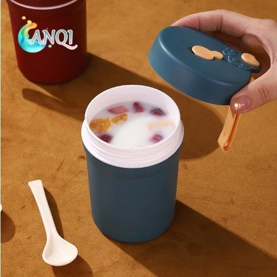 

(BISA COD) HOMINDO Tempat Sup Cangkir Soup Mini Anti Tumpah Termos Sup Plastik Portable udara Vacuum