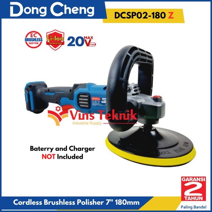 Cordless Brushless Mesin Poles Mobil Polisher DONGCHENG DCSP02-180Z
