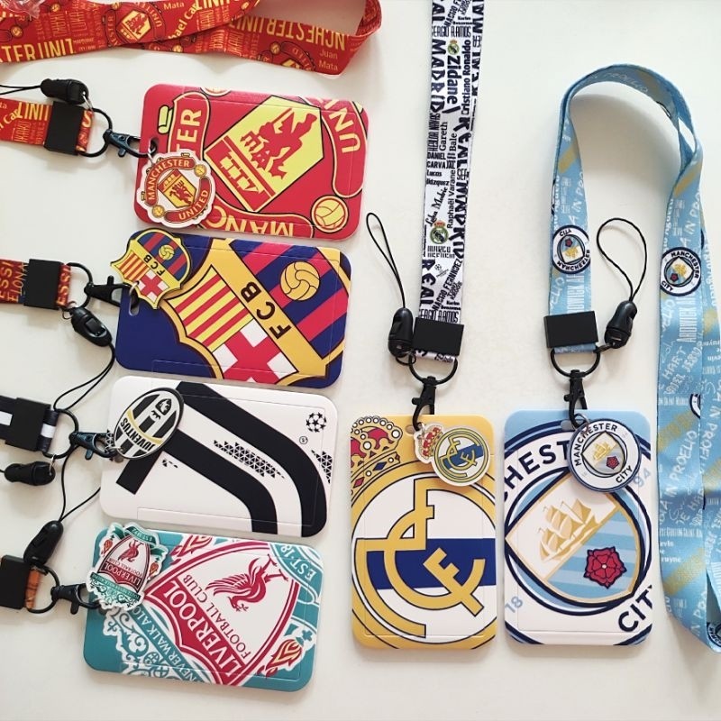 

ID Card Holder Name Tag Lanyard / Kalung Wadah Kartu Identitas Tapping Kereta E-money Liga Klub