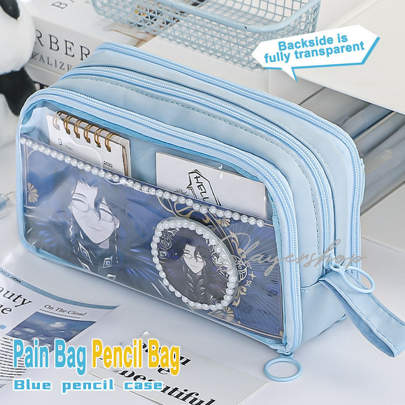 

kotak pensil transparan aesthetic pencil case large tempat pensil pen pouch lucu stationery