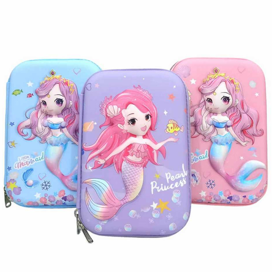 

Kotak Pensil Mermaid Tempat pensil case hardtop 3D Timbul Keren Berkualitas Original