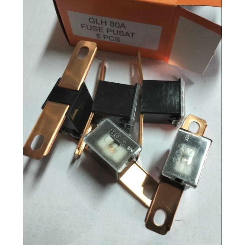 5pcs fuse fusat sekring pusat 80a glh kaki samping panjang