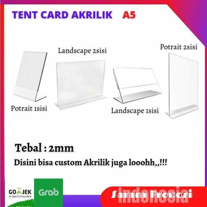 

ACRILIK DESK/TEND CARD/TEND HOLDER A5