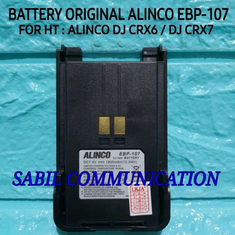 BATRE HT ALINCO CRX7 CRX6 EBP-107 BATERAI HT ALINCO DJ CRX7 CRX6 EBP107 LITHIUM MURAH