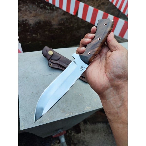 viral Bushcraft Outdoor Survival JS Pisau Fulltang Kayu