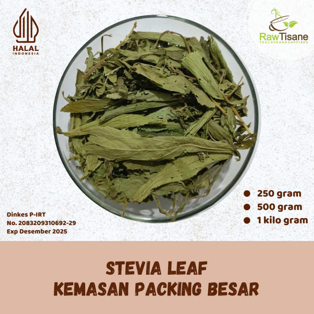 

RAW TISANE Stevia Leaf Tea / Teh Daun Stevia Pemanis Alami Untuk Teh Isi 1 Kg