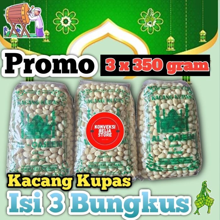 

Paket 3 Bungkus Kacang Kupas Tuban Kemasan 350gr Tinggal Goreng Cemilan Food New