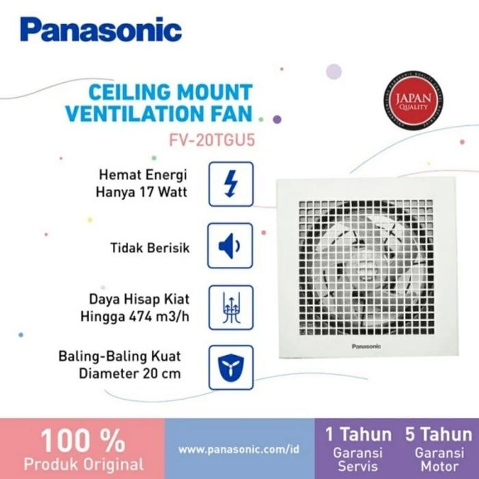 Asli.. Exhaust Fan Panasonic Fv-15Tgu1 (6")/ Panasonic 15 Tgu/15Tgu