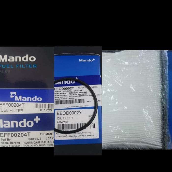 Paket Filter Oli Captiva Diesel Nfl Filter Solar, F Ac Captiva Mando Kode 009