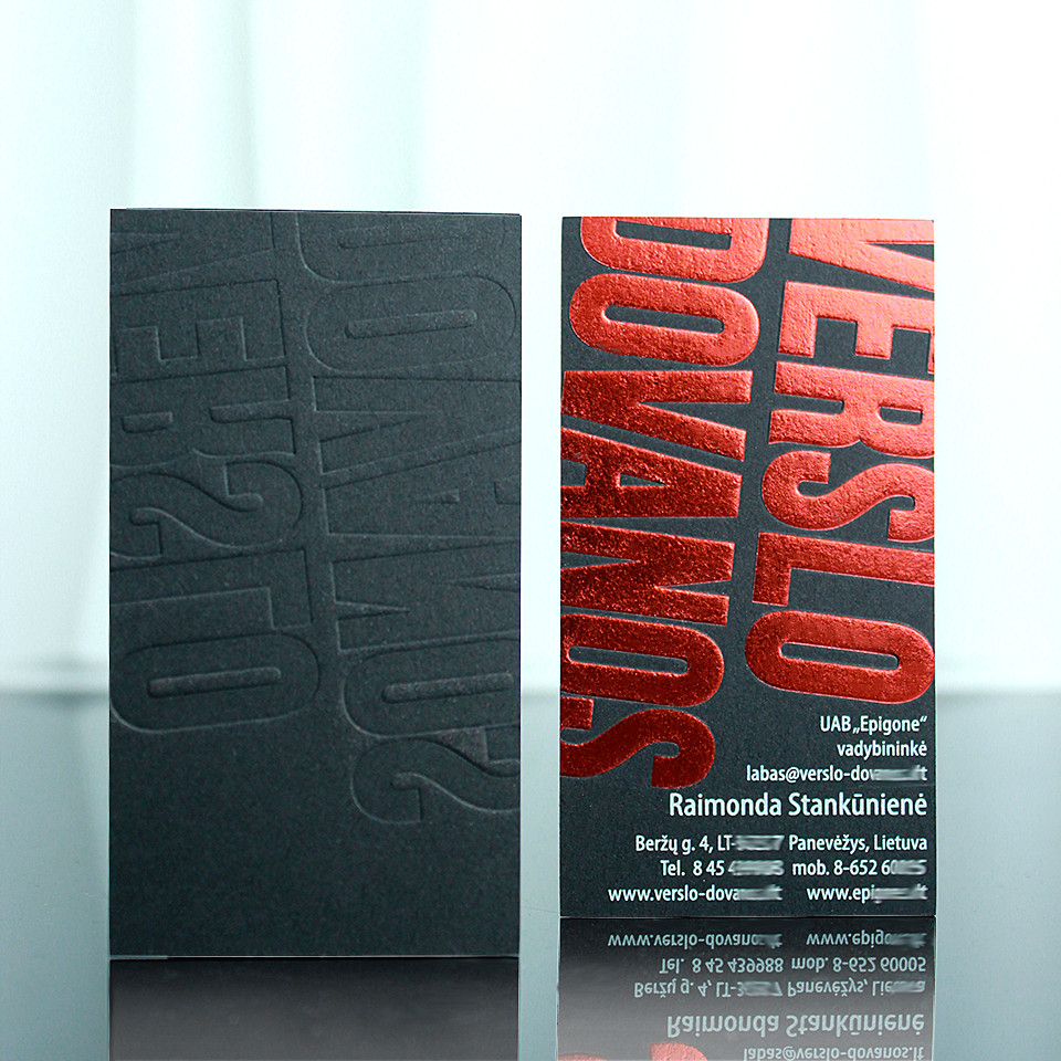 Custom Luxury Red Gold Foil Edge Embossed LOGO Business Card Black Paper Thank Card Rose Hot Stampin