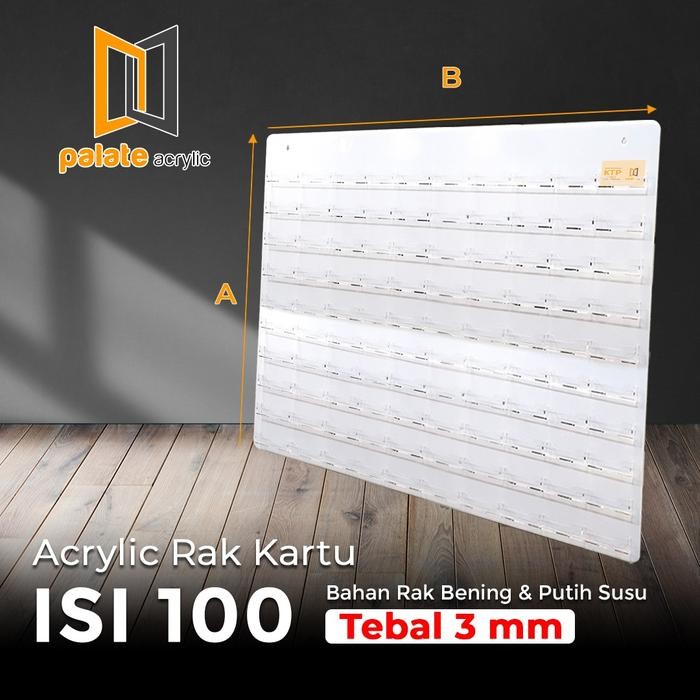 

Rak Kartu KTP Isi 100 Bahan Acrylic Bening / Akrilik Card Holder