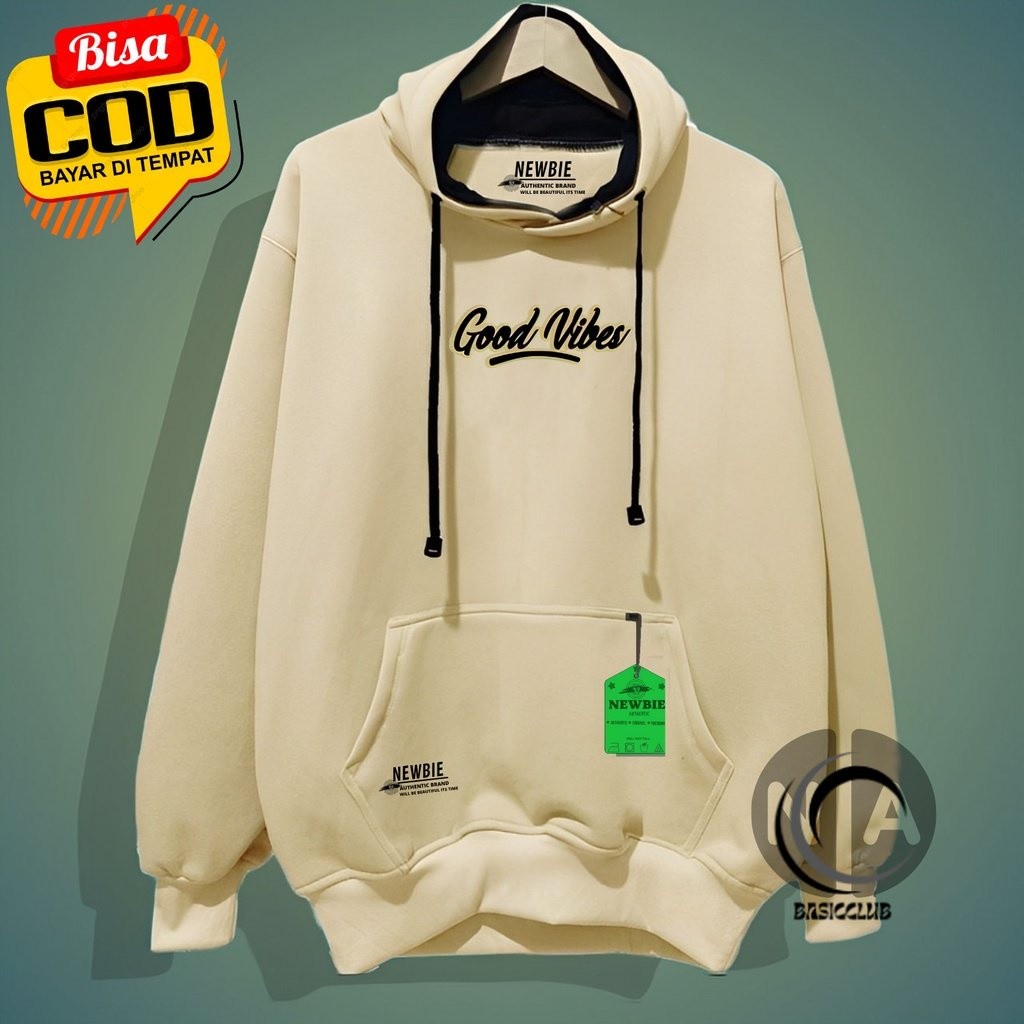 Vall Jaket Hoodie pria branded Hoodie pria distro aesthetic warna Cream Sweater cowok distro Suiter