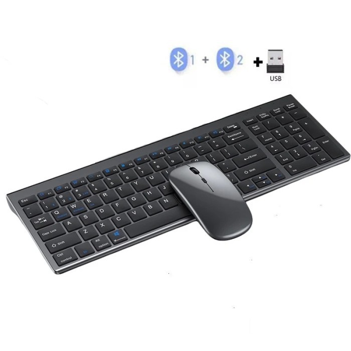 SeenDa Wireless Keyboard and Mouse Combo Bluetooth Rechargeable Full