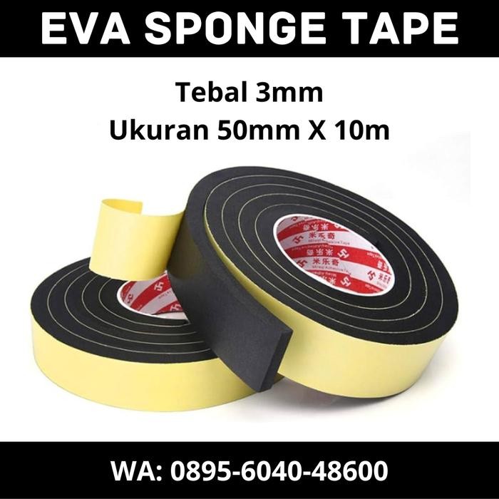 

Toso - Eva Sponge Tape 3Mm 50Mmx10M / Sponge Tape Foam / Spons Ati / Eva Foam