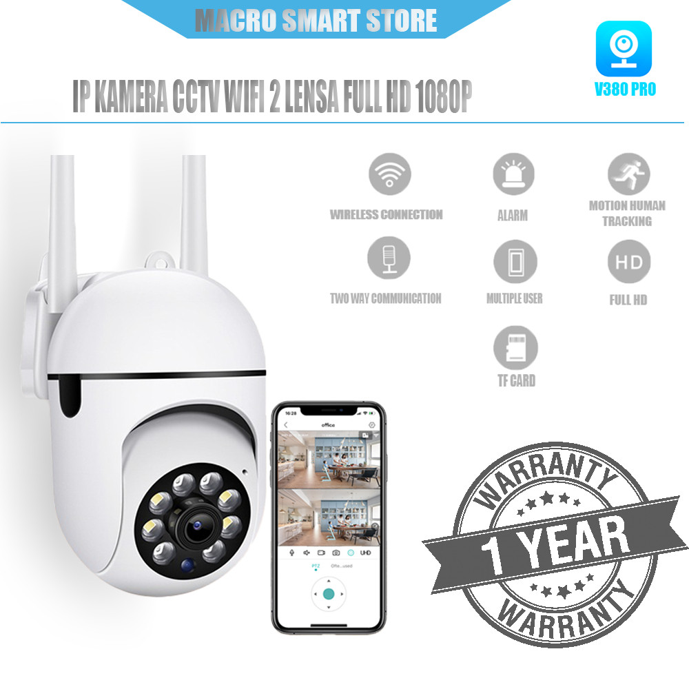 NEW PRODUCT CCTV OUTDOOR V380 WIFI 2 ANTENA PTZ MINI IP CAMERA SURVEILLANCE CCTV CAMERA NIGHT