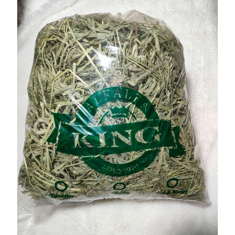 

ORIGINAL Timothy Hay King (Alfafa King) 1kg Rumput Hay Timothy makanan Kelinci READY STOCK