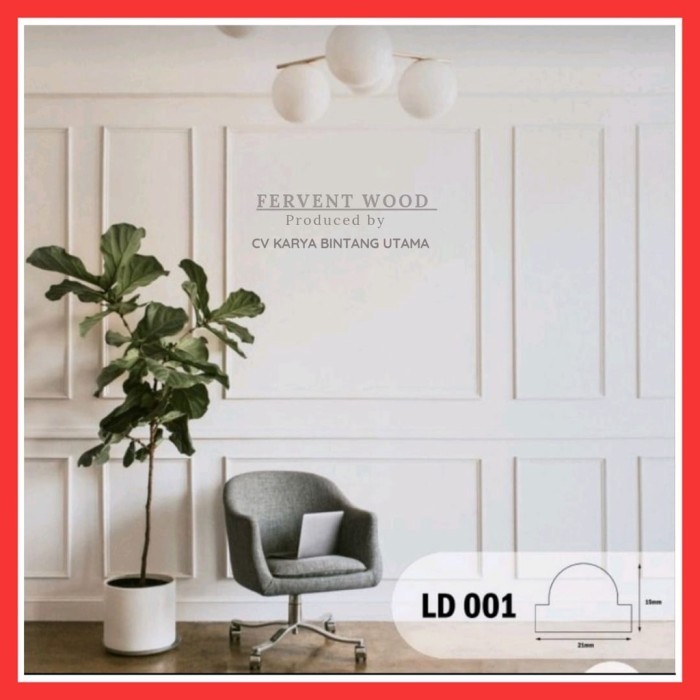 Lis Kayu Wall Moulding Molding Wainscoting Lis Dinding Profil Kayu