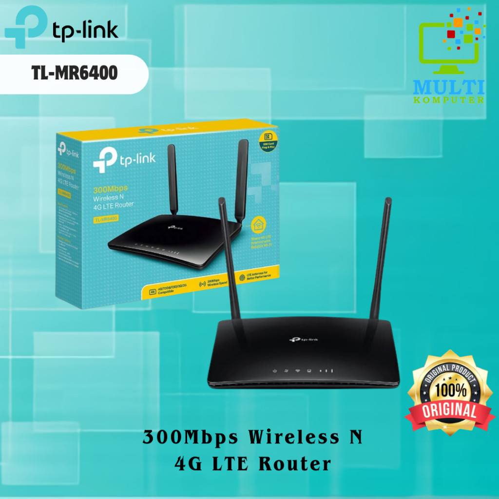 LL TP-Link TL-MR6400 300Mbps Wifi N 4G LTE Router build-in 4G LTE modem Dw6