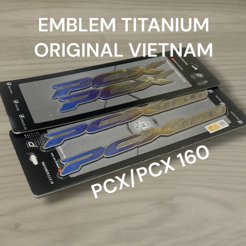 EMBLEM TITANIUM PCX PCX150 PCX160 ORIGINAL VIETNAM