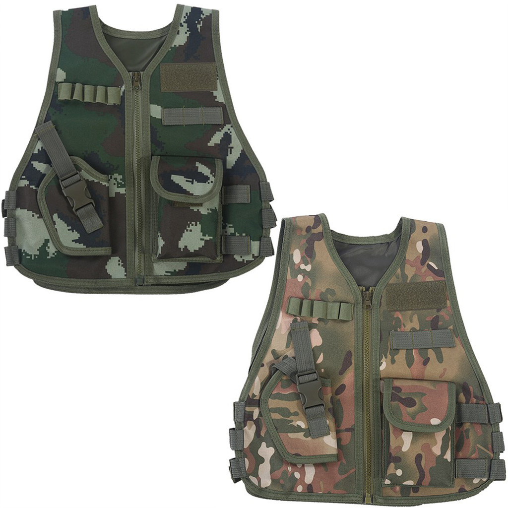 Children Camouflage Vest Kid Adjustable Vest Children Vest With Multi Pocket For Outdoor Hunting