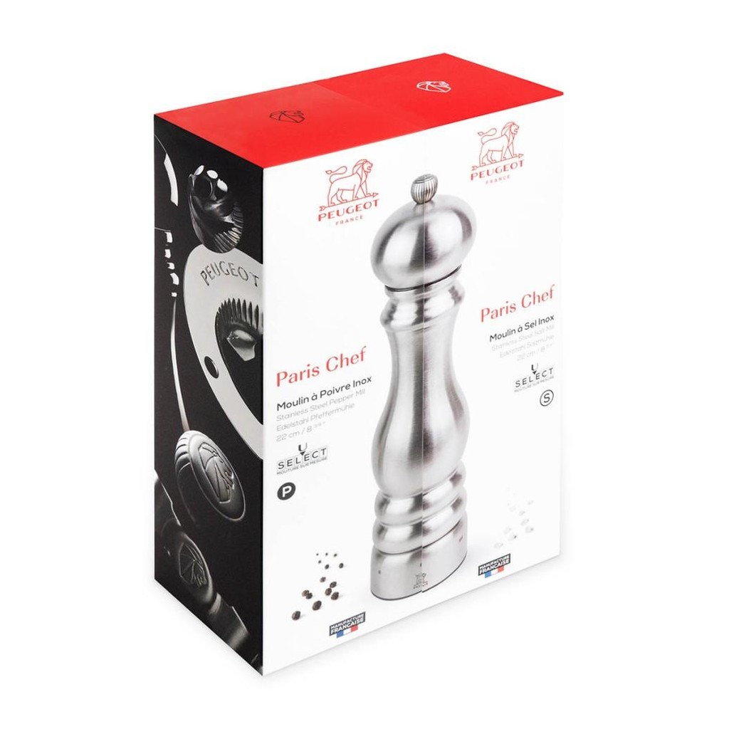 Peugeot Paris Chef pepper/ salt mill 18cm stainles gilingan lada/ gara