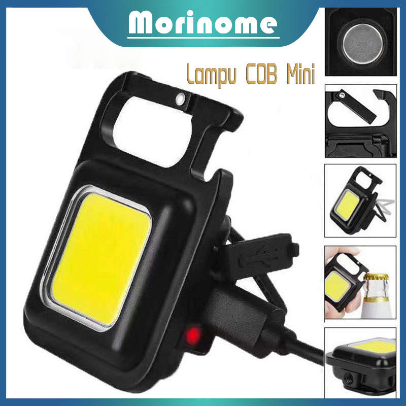 Mini Cob Keychain Lampu Senter Led Portable Light Usb Mini COB Keychain Light DW