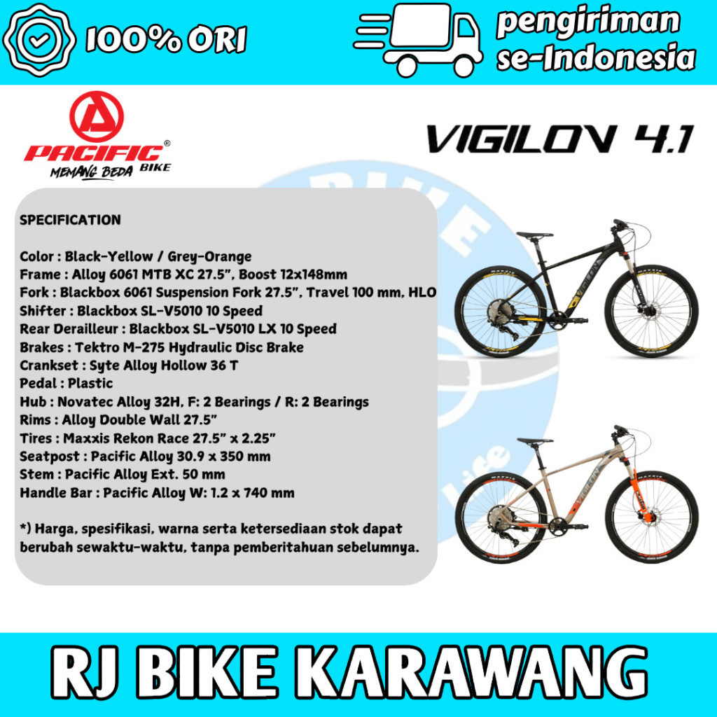 TREA MTB PACIFIC & THRILL 27.5 VIGILON 4.1 dan 4.2 & CLEAVE SPORT / CAMP