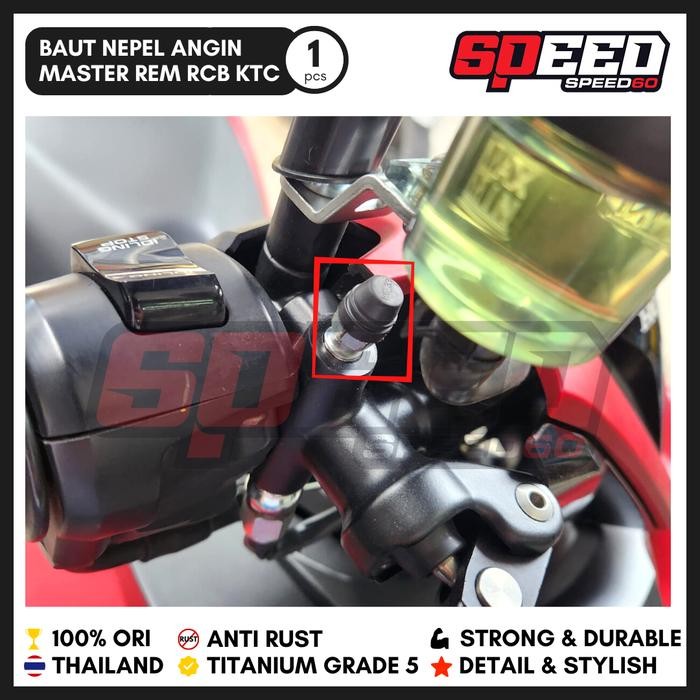 Baut Titanium Nepel Angin Master Rem RCB KTC Grade 5 King Nut