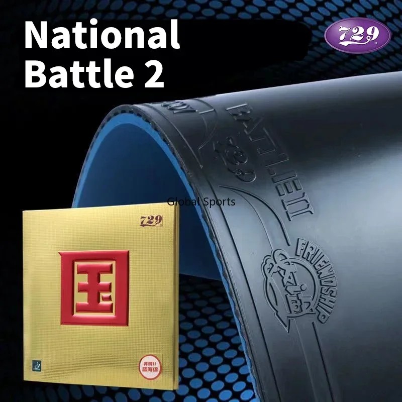 Original 729 Battle 2 National Blue Sponge Table Tennis Rubber (Super Select) Pingpong Sponge