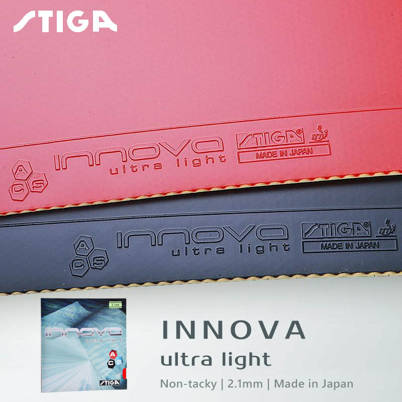 Stiga Innova Ultra Light Table Tennis Rubber With Acs Tech Soft Cake Sponge Non-Tacky Ping Pong