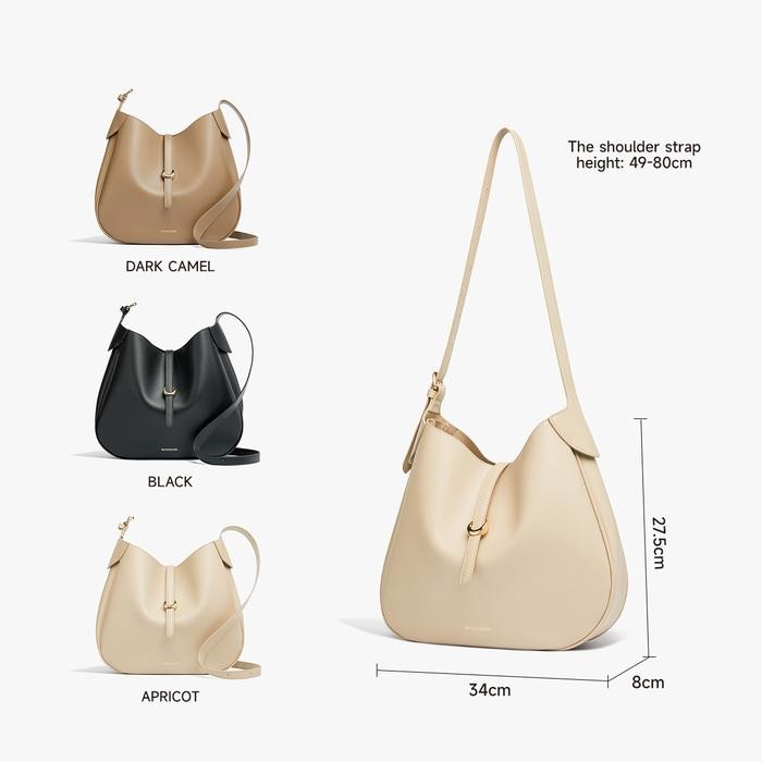 MOSSDOOM Tas Wanita Bailey Bag Tas Selempang Berlipit