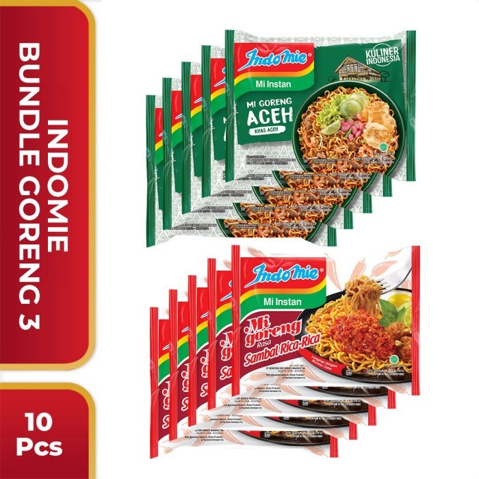 

Ready JT Indomie Bundle Goreng 3 isi 10 Pcs