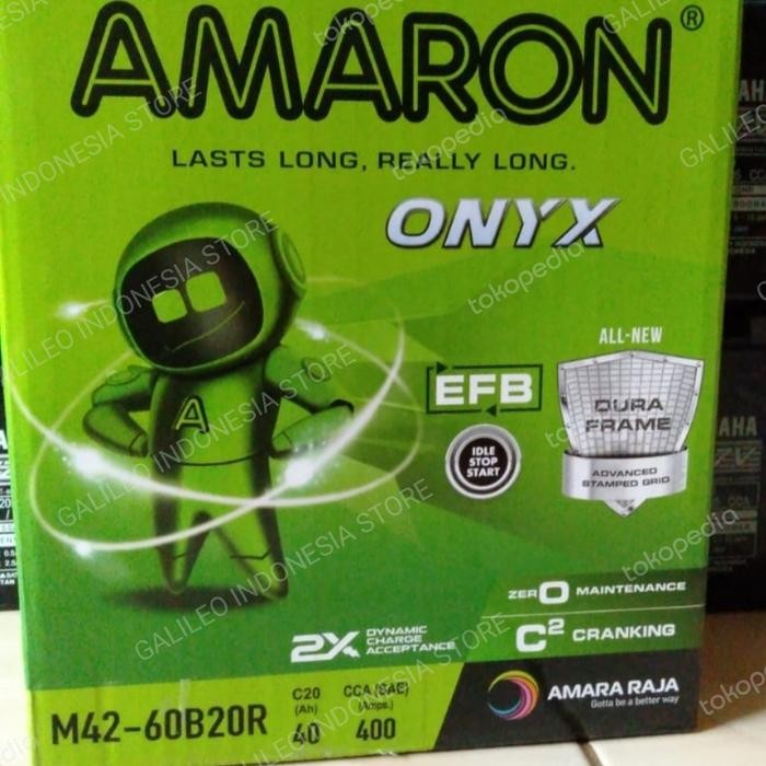 Aki Mobil Rush Idling / Terios Idling Tipe M42 Istop Iss Merk Amaron