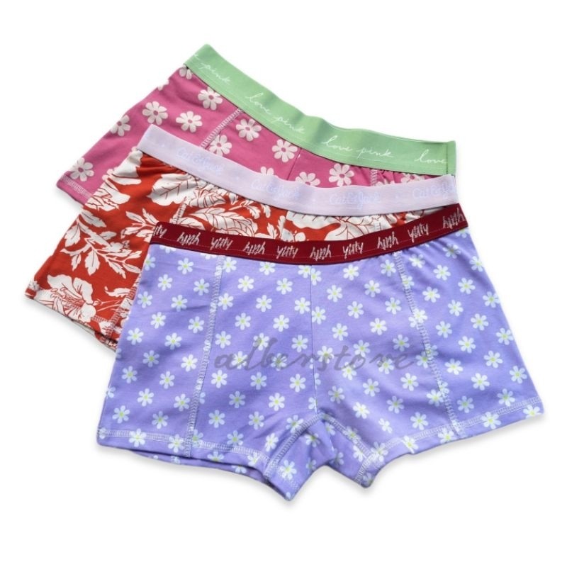 SUNS Celana dalam wanita dewasa isi 3 / Cd boxer wanita semi katun