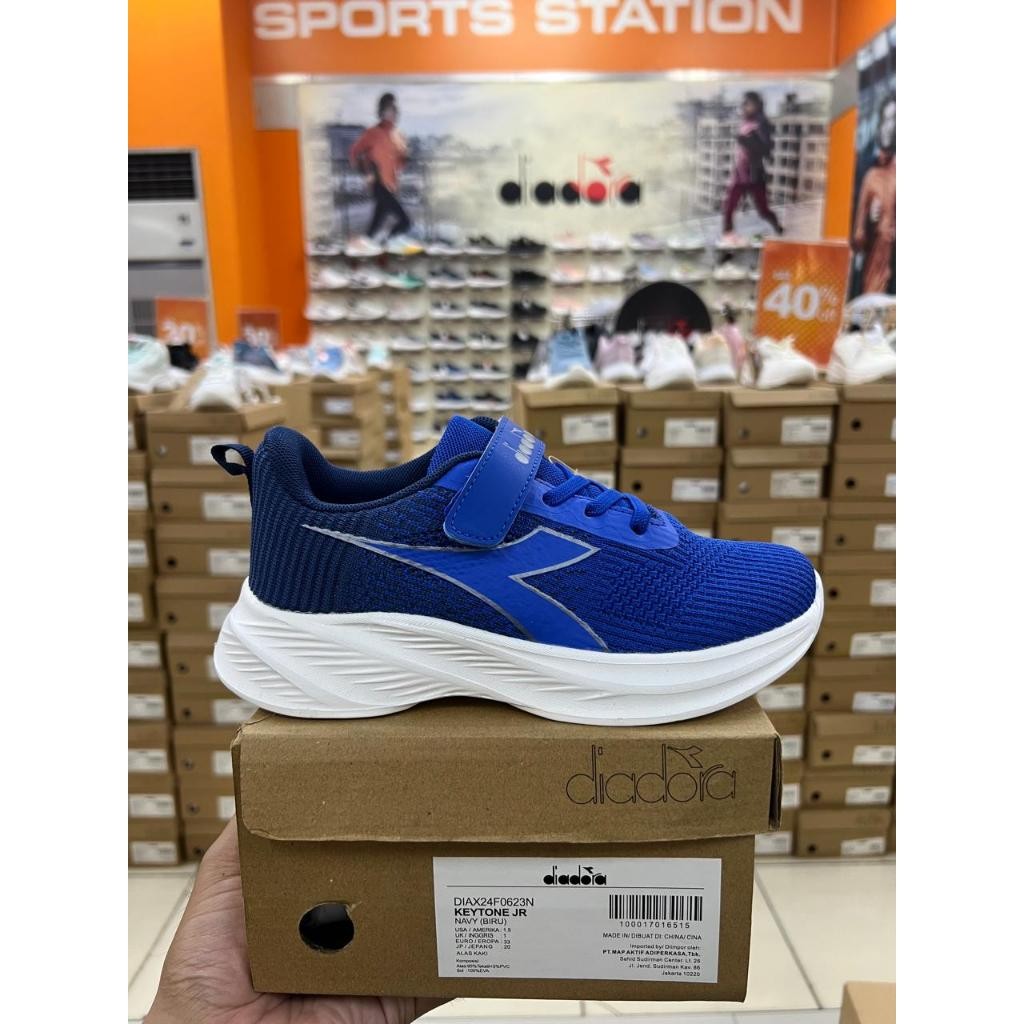 Diadora Keytone Jr Navy Kids Shoes Original Empuk Ringan JDW