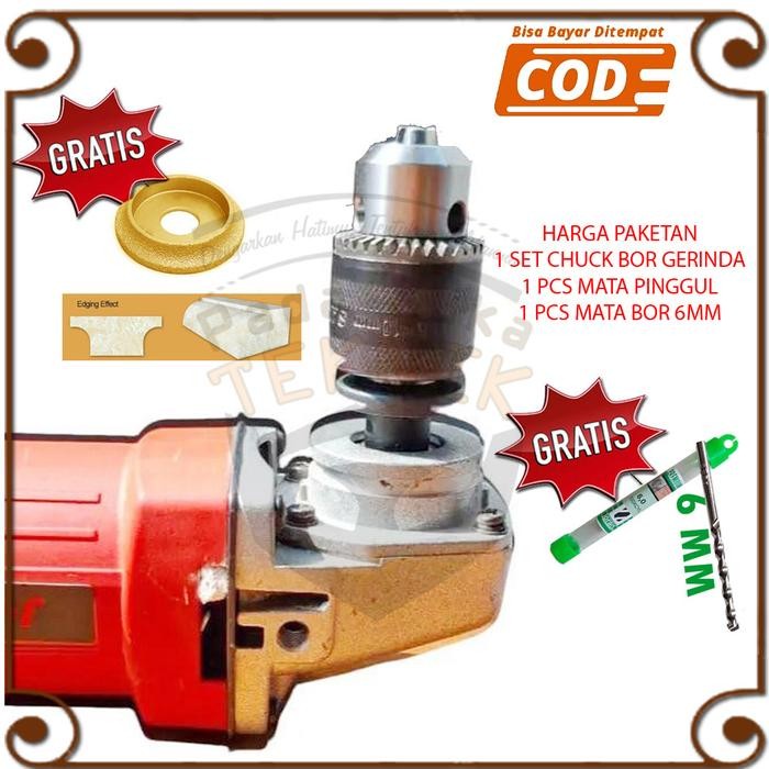 Mata Profil Granit Gerinda Bullnose Pinggul + Chuck Bor Drat Gerinda