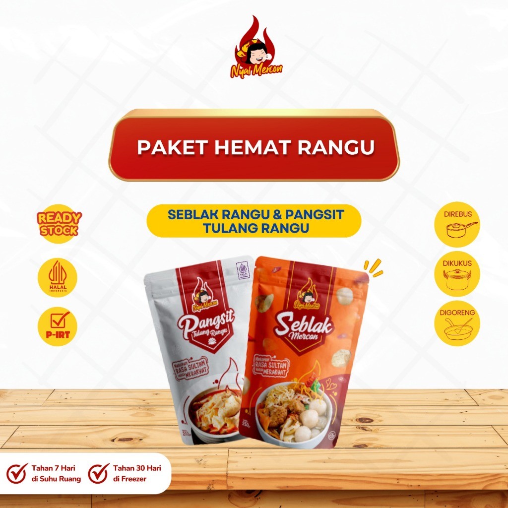 

debo Nyai Mercon - Paket Hemat (Seblak Rangu & Pangsit Rangu)