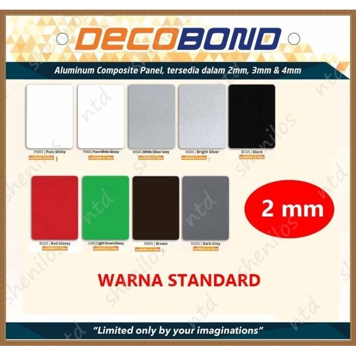 ALUMINIUM KOMPOSIT PANEL DECOBOND ACP TEBAL 2mm 3mm 4mm