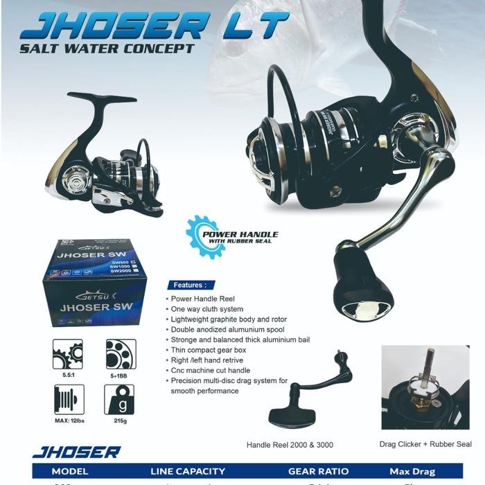Reel Getsu Jhoser SW 3000 POWER HANDLE