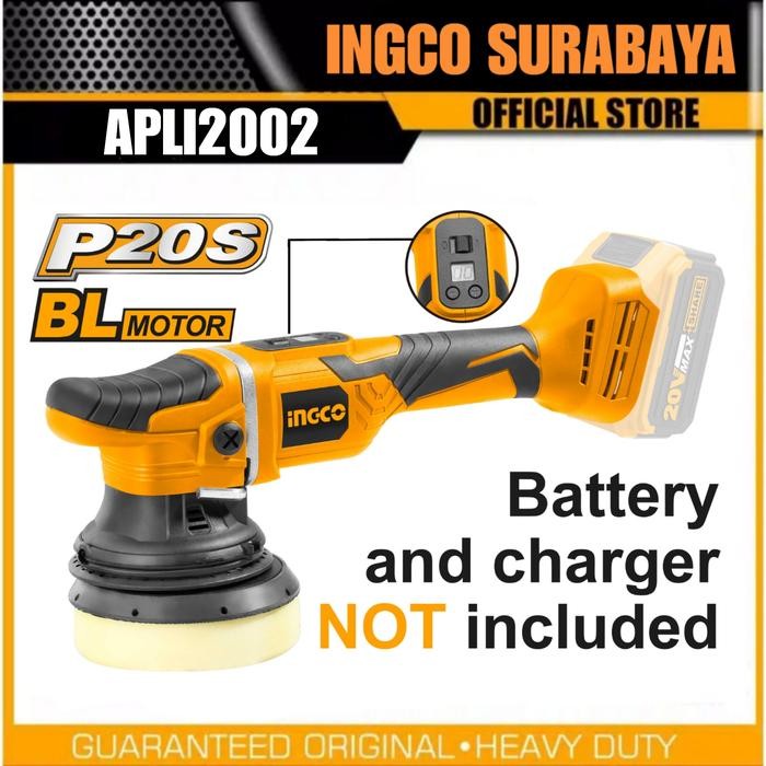 INGCO APLI2002 MESIN POLES CORDLESS POLISHER BATERAI BRUSHLESS BATERAI