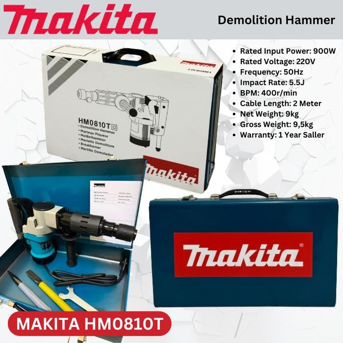 Makita Hm 0810t / hm0810 T Mesin demolition Hammer