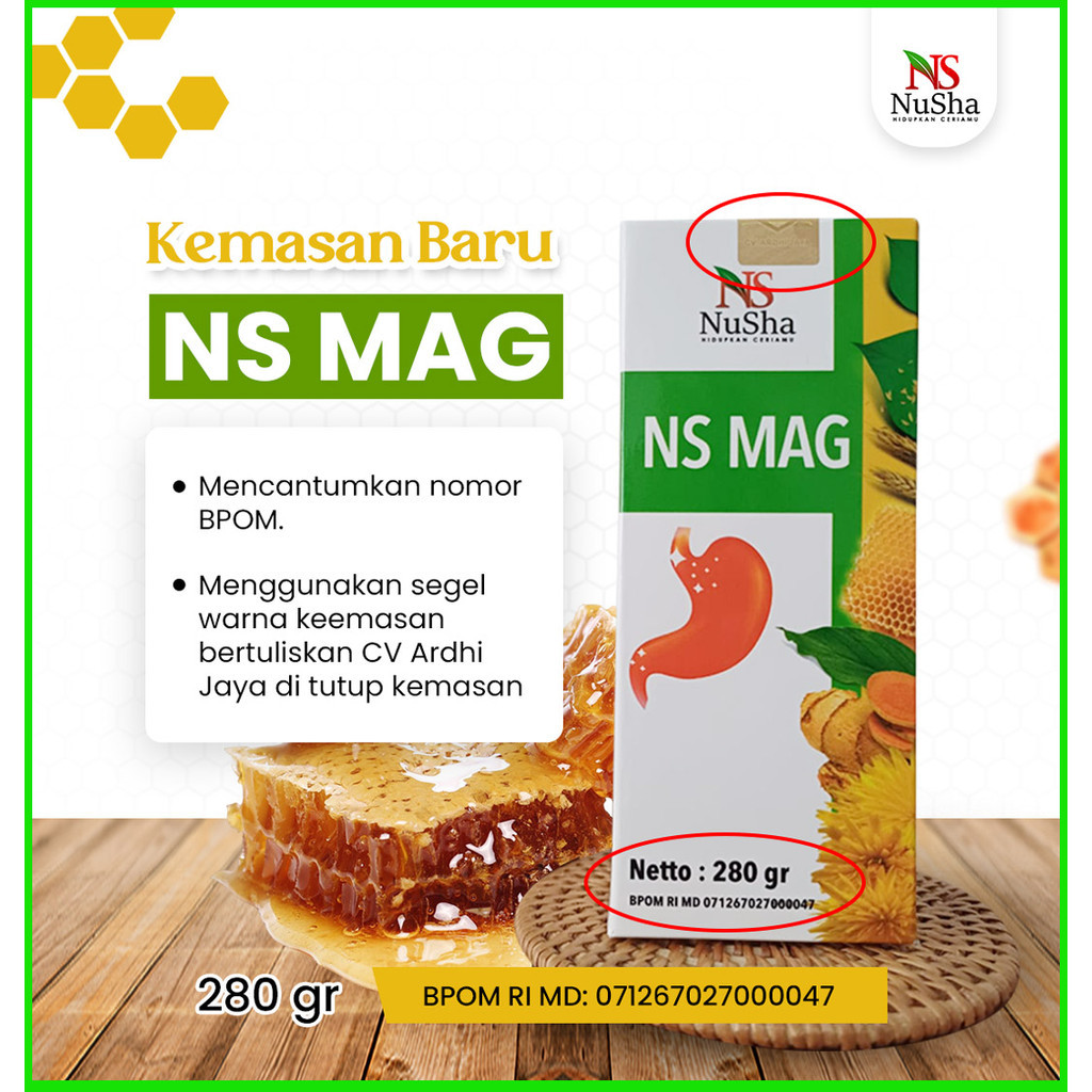 PROMO Obat Asam , GERD, Mag atau Maag, Saluran Pencernaan ISI 250 GR NS MAG NUSHA