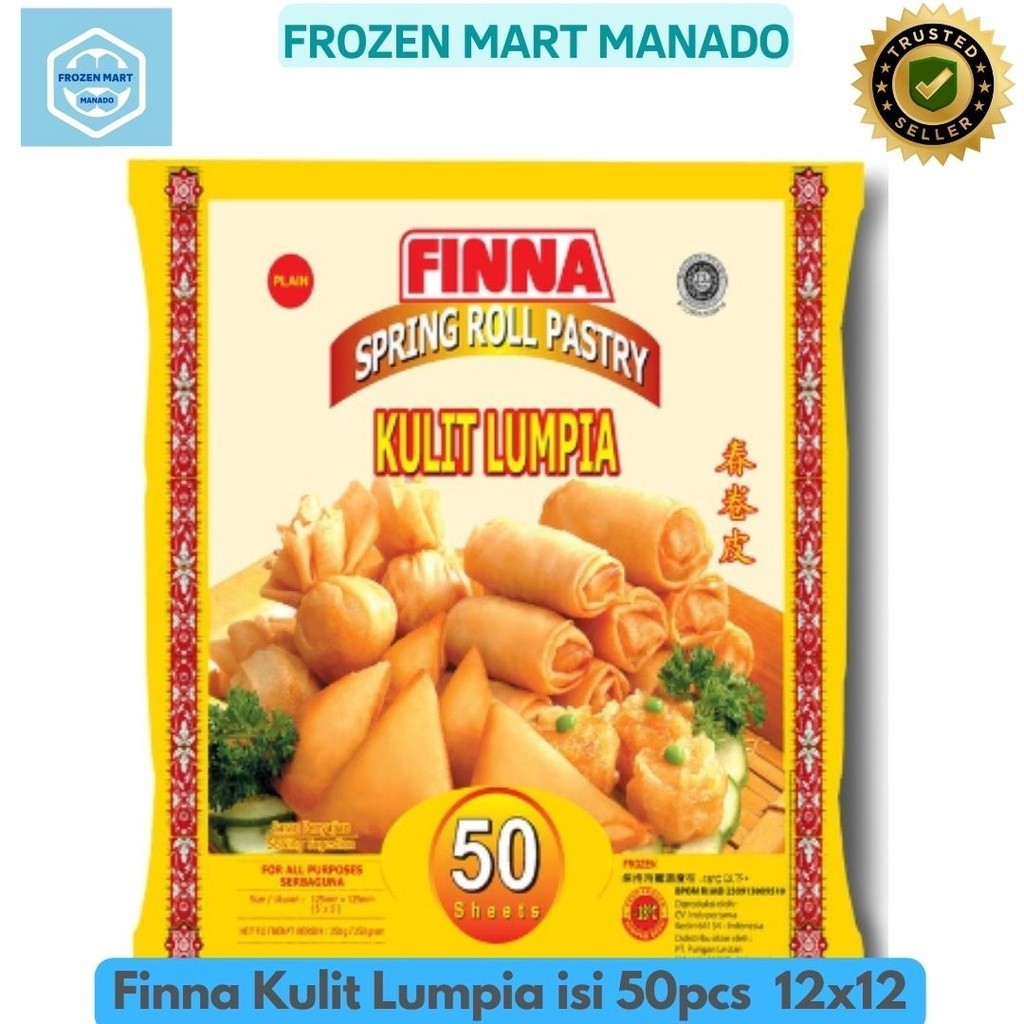

Finna Kulit Lumpia isi 50pcs 12x12 - Frozen Food Tomohon