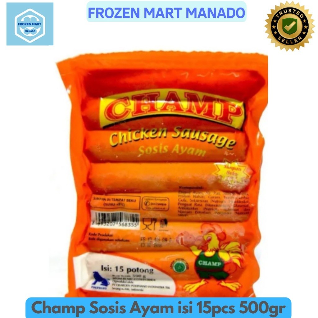 

Champ Sosis Ayam isi 15pcs 500gr - Frozen Food Tomohon